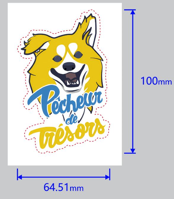 Sticker Pêcheur de Trésors Logo Rasta UV résistant et imperméable